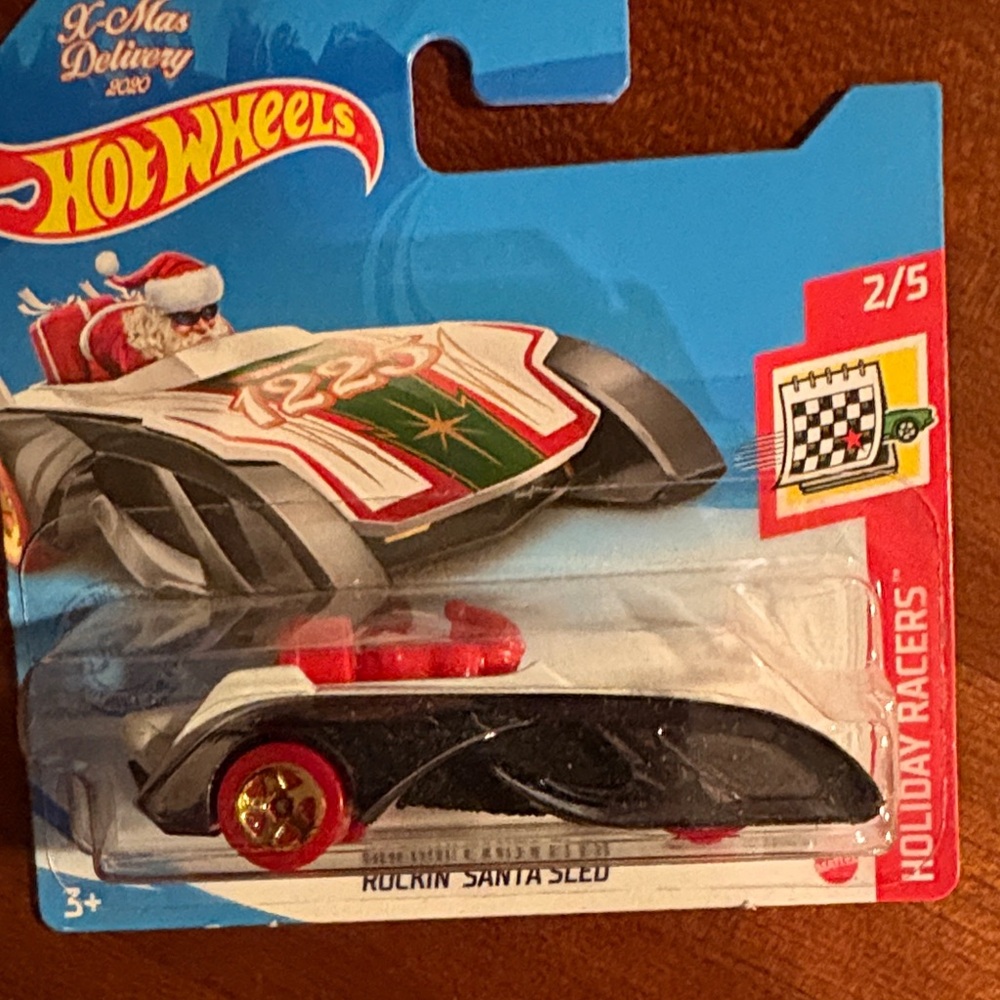Hot Wheels Rockin' Santa Sled Toy Car - Black & Red